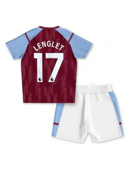 Billige Aston Villa Clement Lenglet #17 Hjemmedraktsett Barn 2023-24 Kortermet (+ Korte bukser)